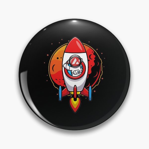 Item preview, Astronaut Rocket Avalanche AVAX Coin To The Moon Crypto Token Cryptocurrency Blockchain Wallet designed and sold by AriellaGross.