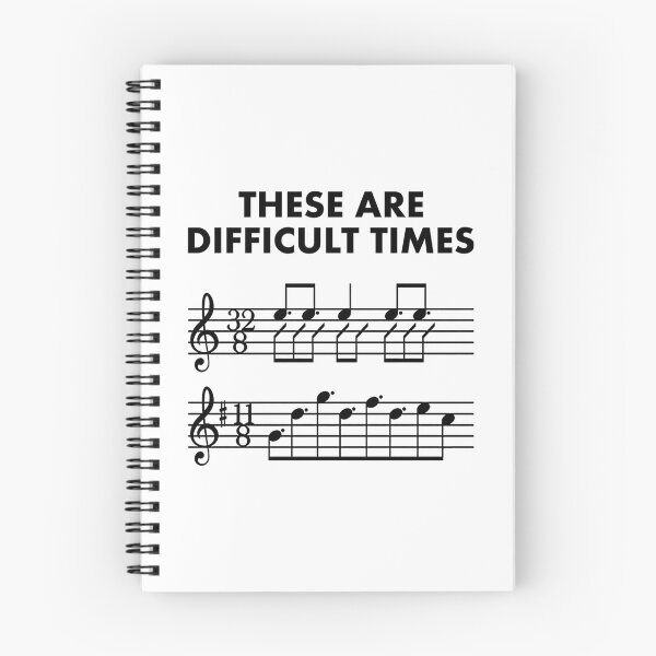 Item preview, These Are Difficult Times Sheet Music Pun Musician Gift With Bars and Treble Clef Trumpet Piano Guitar or Violin designed and sold by WhimsyTreeLane.