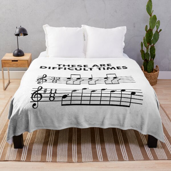 Item preview, These Are Difficult Times Sheet Music Pun Musician Gift With Bars and Treble Clef Trumpet Piano Guitar or Violin designed and sold by WhimsyTreeLane.