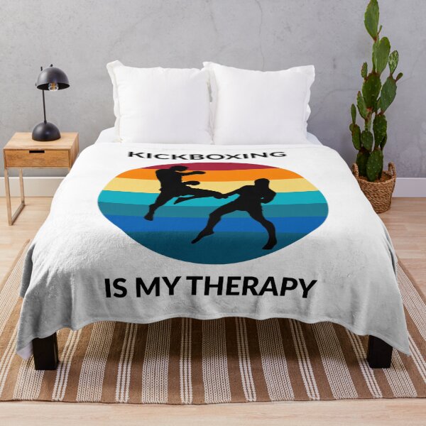 Item preview, Kickboxing Is My Therapy Retro Vintage Sparring  designed and sold by ojdart.