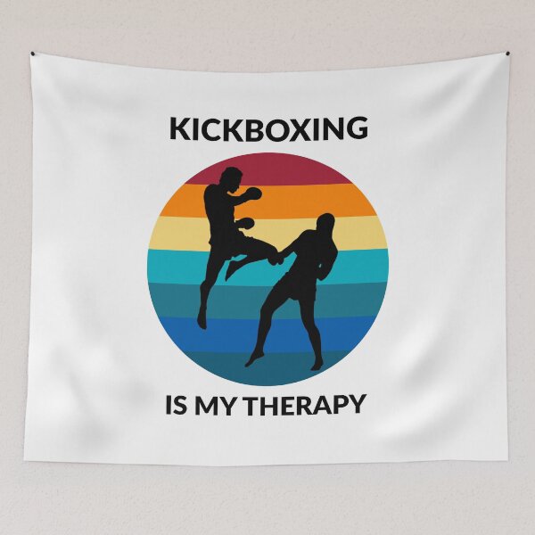Item preview, Kickboxing Is My Therapy Retro Vintage Sparring  designed and sold by ojdart.