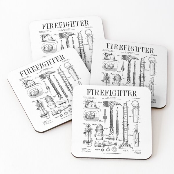 Artikelvorschau, Feuerwehrmann Feuerwehrmann Vintage Patentdruck entworfen und verkauft von GrandeDuc.