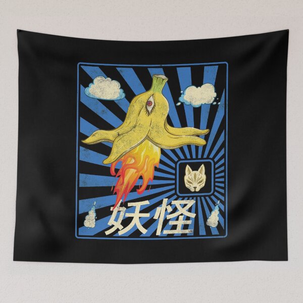 Item preview, Japanese Manga Yokai Demon Flying Banana Oni designed and sold by TheAplus.