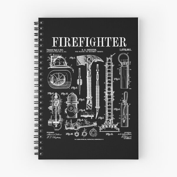 Item preview, Firefighter Fire Department Fireman Vintage Patent Print designed and sold by GrandeDuc.