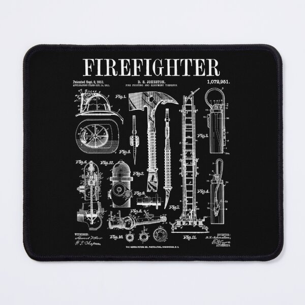 Item preview, Firefighter Fire Department Fireman Vintage Patent Print designed and sold by GrandeDuc.
