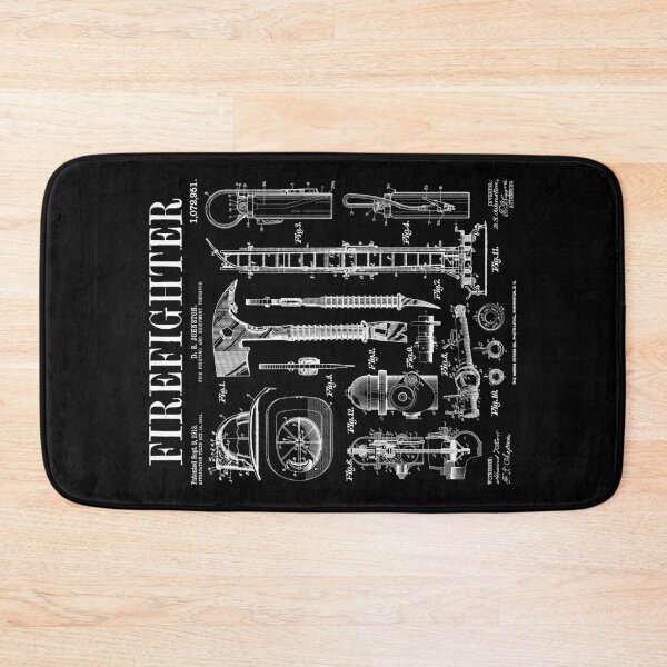 Item preview, Firefighter Fire Department Fireman Vintage Patent Print designed and sold by GrandeDuc.