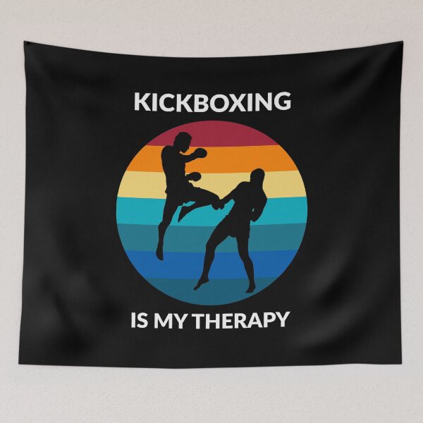 Item preview, Kickboxing Is My Therapy Retro Vintage Sparring  designed and sold by ojdart.