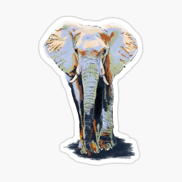 Colourful african elephant Sticker