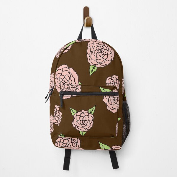Item preview, Pastel Pink Roses Flower Pattern Brown Background designed and sold by jays-artworks.