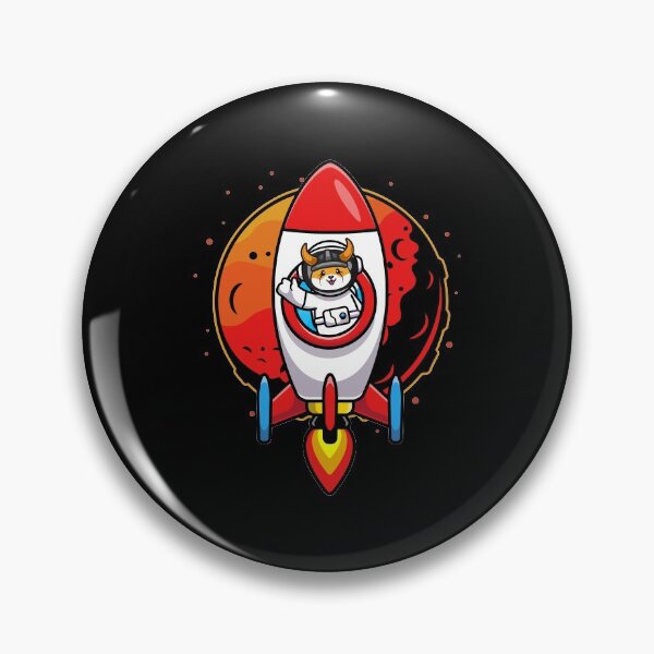 Item preview, Astronaut Rocket Floki Inu Coin To The Moon Crypto Token Floki Army Cryptocurrency Blockchain Wallet designed and sold by AriellaGross.