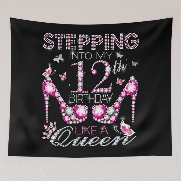Item preview, Stepping Into My 12th Birthday Like A queen  12th birthday Gift Birthday boss Stepping Into My Birthday gift Like A Boss designed and sold by jojocat90.