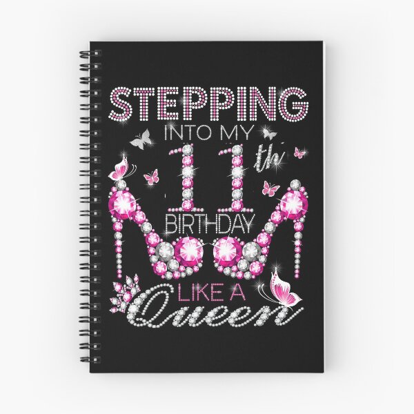 Item preview, Stepping Into My 11th Birthday Like A queen  11th birthday Gift Birthday boss Stepping Into My Birthday gift Like A Boss designed and sold by jojocat90.