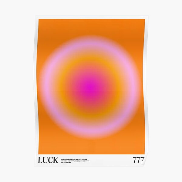 Gradient Angel Numbers - Luck Poster