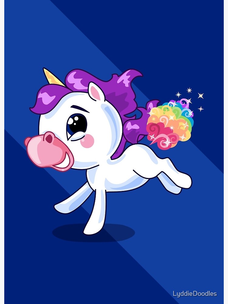 Regenbogen Einhorn Furz Galeriedruck Von Lyddiedoodles Redbubble