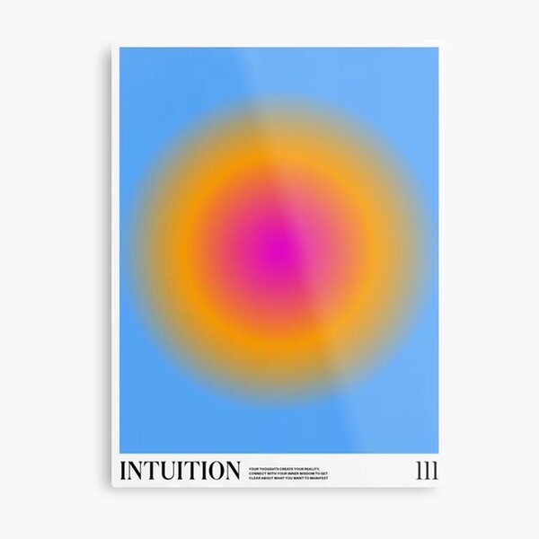 Gradient Angel Numbers - Intuition Metal Print
