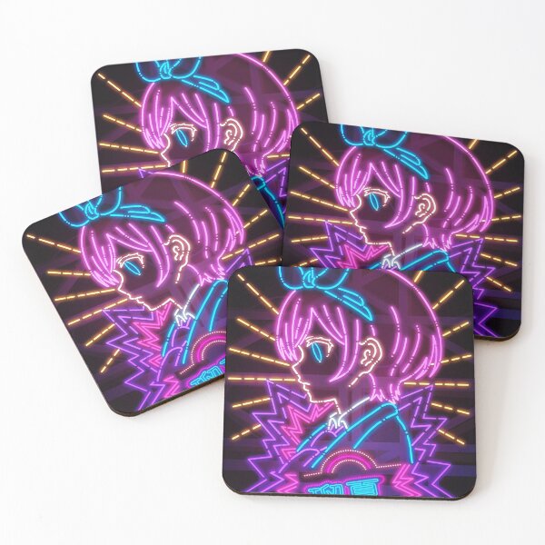 Item preview, The Girl In Blue Bandanna Neon Art designed and sold by Vectorheroes.
