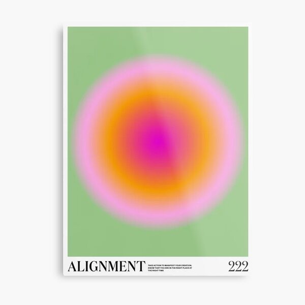 Gradient Angel Numbers - Alignment Metal Print