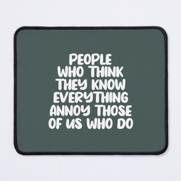 Item preview, People Who Think The Know Adult Humor Graphic Novelty Sarcastic Funny   designed and sold by Toskydesign.