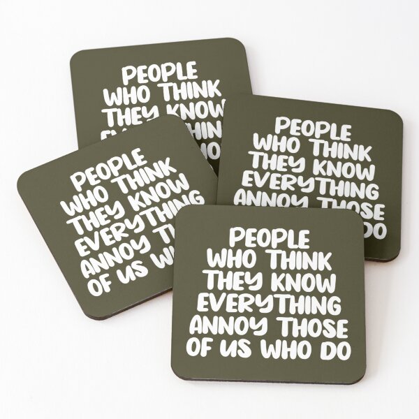 Item preview, People Who Think The Know Adult Humor Graphic Novelty Sarcastic Funny   designed and sold by Toskydesign.