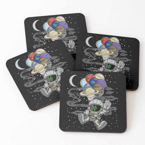 Item preview, Astronaut Waving Ethereum Classic ETH Coin To The Moon Crypto Token Blockchain Cryptocurrency Wallet designed and sold by JaxonBrown.