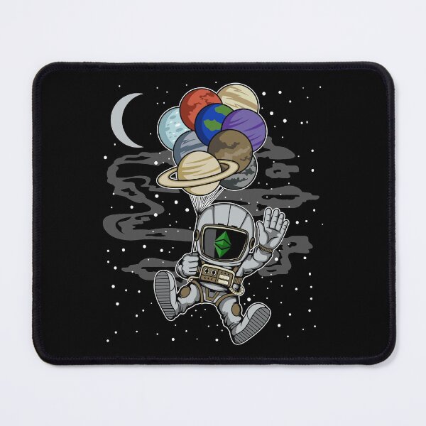 Item preview, Astronaut Waving Ethereum Classic ETH Coin To The Moon Crypto Token Blockchain Cryptocurrency Wallet designed and sold by JaxonBrown.