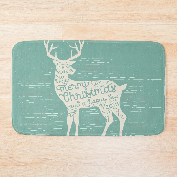 Item preview, Have a very Merry Christmas and a Happy New Year | Randeer in green background designed and sold by I'm  Redz.