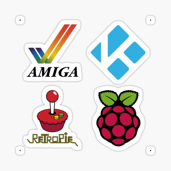 Amiga Tick & Wordmark - Raspberry Pi Case Sticker Sticker