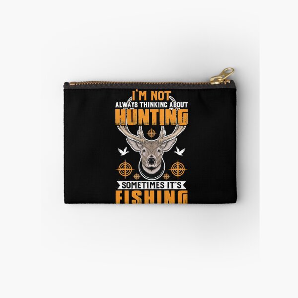 Item preview, I'm not always thinking about hunting fishing hunter fisher American deer hunting apparel hunter graphic flag designed and sold by jojocat90.