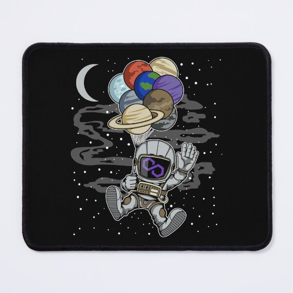Item preview, Astronaut Waving Polygon Matic Coin To The Moon Crypto Token Blockchain Cryptocurrency Wallet designed and sold by JaxonBrown.