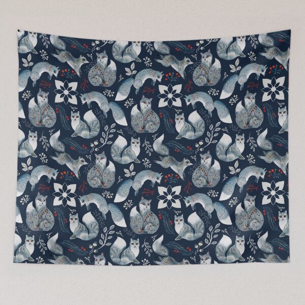 Item preview, Nordic Woodland Fox Folk Art designed and sold by Art Sage.