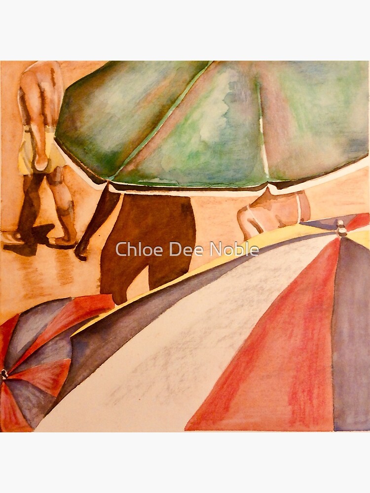 Thumbnail 2 of 2, Postcard, “Under the Beach Umbrella” designed and sold by CarmelArtist.