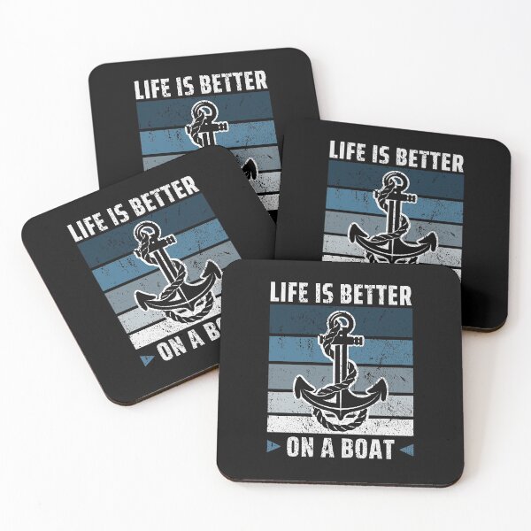 Item preview, Life is Better on a Boat Captain Pontoon Boater Boating designed and sold by TM-Multidesign.
