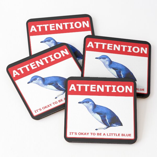 Item preview, Attention... It's okay to be Little Blue Penguin designed and sold by SBPenguins.