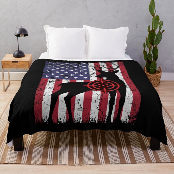 Item preview, deer hunting American flag tee hunter graphic apparel American deer hunting apparel hunter graphic flag designed and sold by jojocat90.