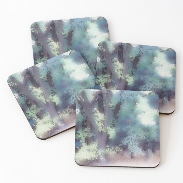 Item preview, Fantasy Misty and Soft Forest Scene in Greens designed and sold by JariHawk.