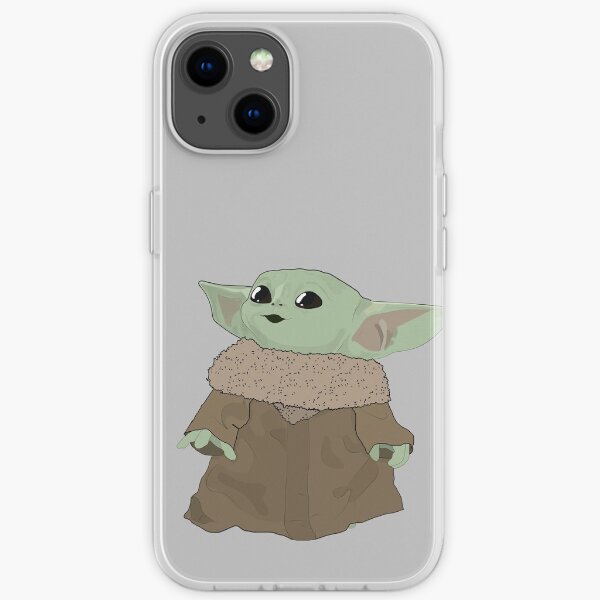 Arc-en-ciel aquarelle lune étoile bébé enfant kawaii sur motif transparent noir Coque souple iPhone