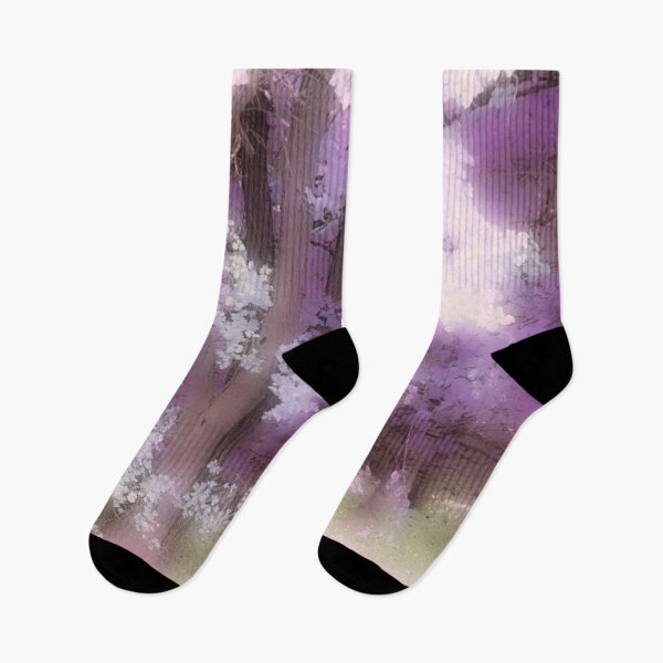 Item preview, Fantasy Misty and Soft Forest Scene in Purples and Violets designed and sold by JariHawk.
