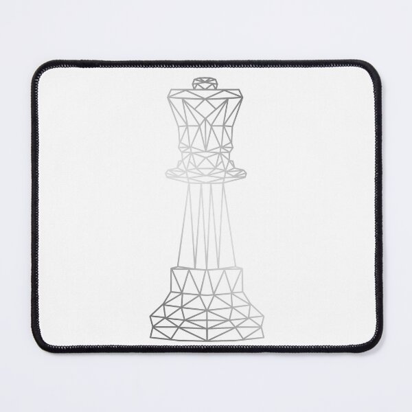 Item preview, Geometric silver chess queen designed and sold by felinefeelings.