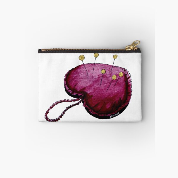 Item preview, Dark Red Watercolor Heart Pincushion designed and sold by NataBold.