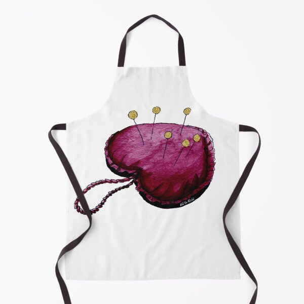 Item preview, Dark Red Watercolor Heart Pincushion designed and sold by NataBold.