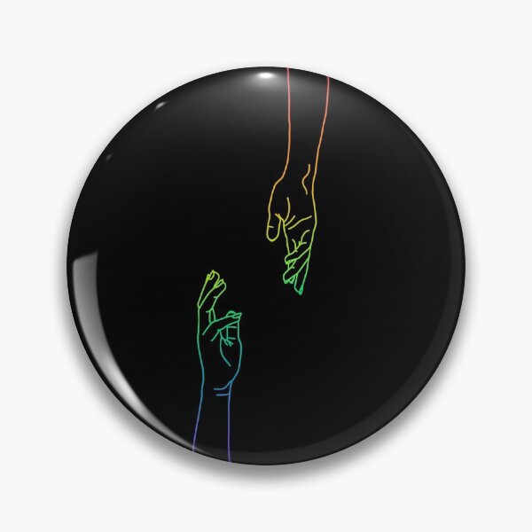 Item preview, Rainbow reaching hands black designed and sold by TheseThreeFates.