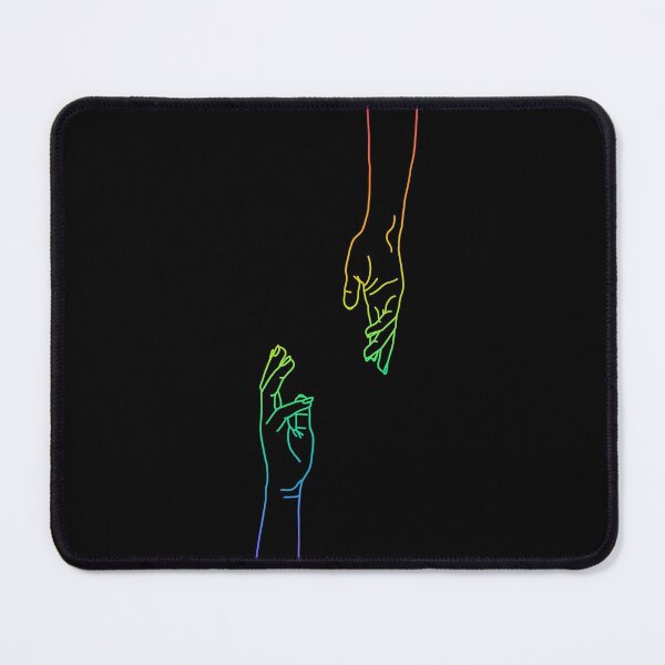 Item preview, Rainbow reaching hands black designed and sold by TheseThreeFates.