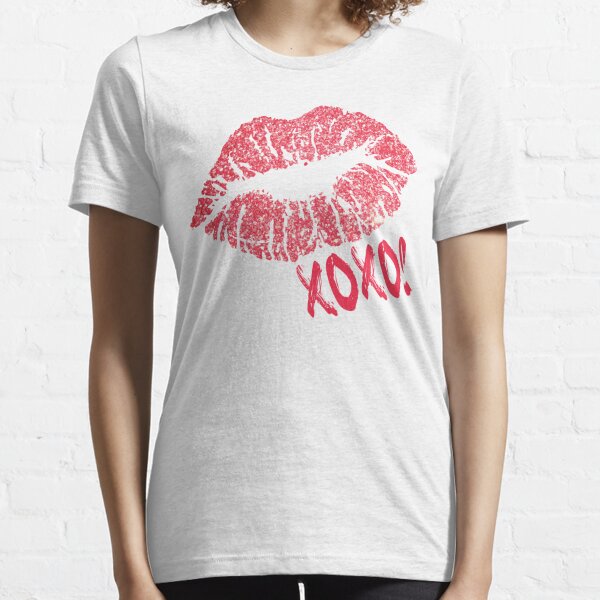 Mwah Femme T Shirt Kiss Bisous Levres Rouge A Levres Love Hugs St Valentin Slogan Cadeau Hauts Chemises Femme Vetements