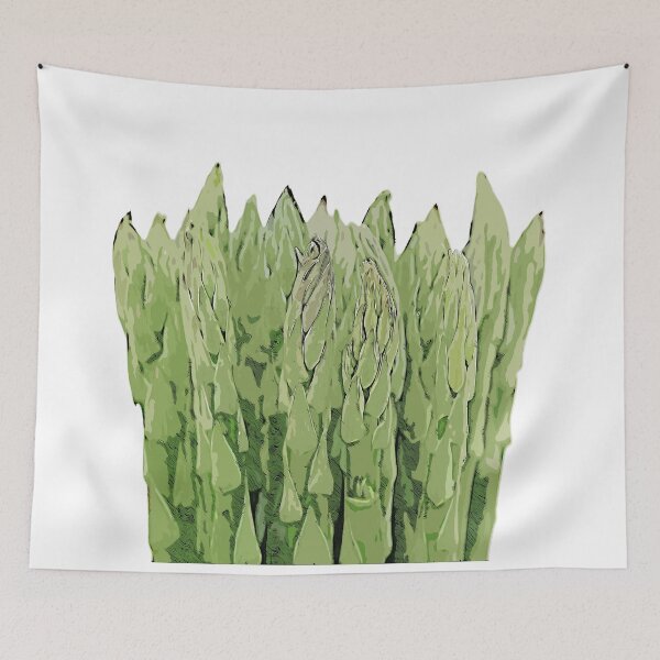 Item preview, Vegan style Green asparagus color art designed and sold by artdragongift 15.