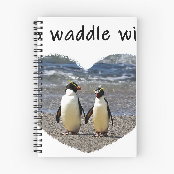 Item preview, Care to Waddle with me? Fiordland Penguins (black text) designed and sold by SBPenguins.