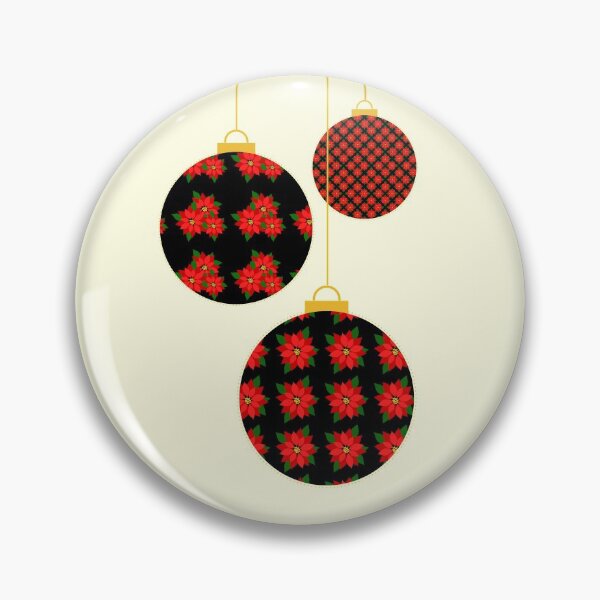 Item preview, Christmas bauble tree decoration red poinsettia  designed and sold by Tanya Mihe.
