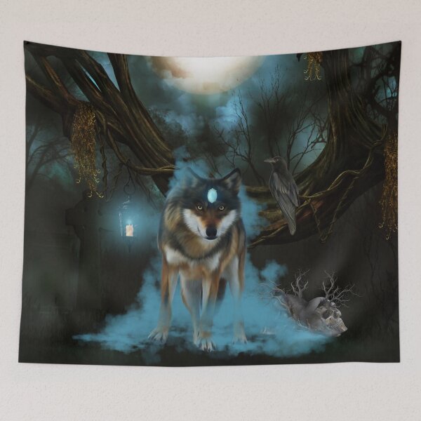 Item preview, Awesome wolf in the night designed and sold by nicky2342.