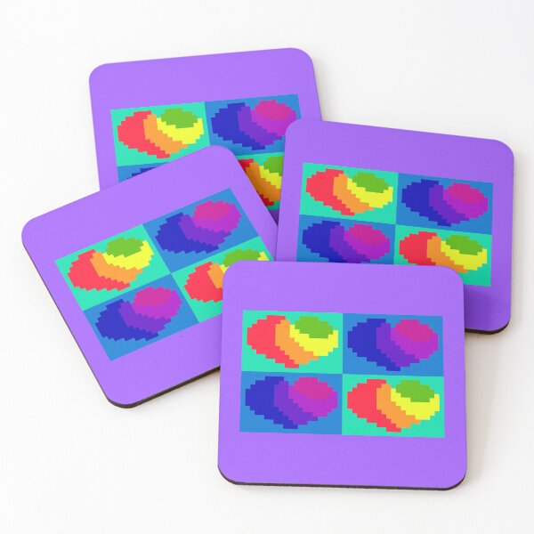 Item preview, Perfect Little Rainbow Pixel Hearts designed and sold by rin3d .