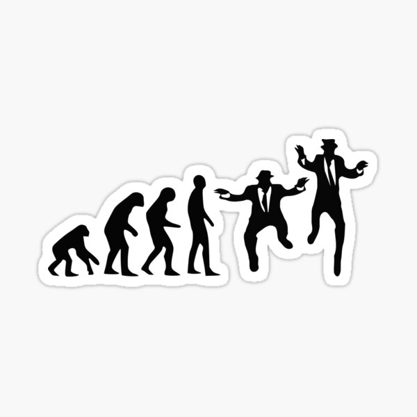 Evolution of the Blues brothers Sticker