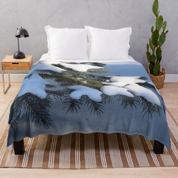 Item preview, Colorado Blue Spruce Tree Branches Covered with Snow designed and sold by JariHawk.